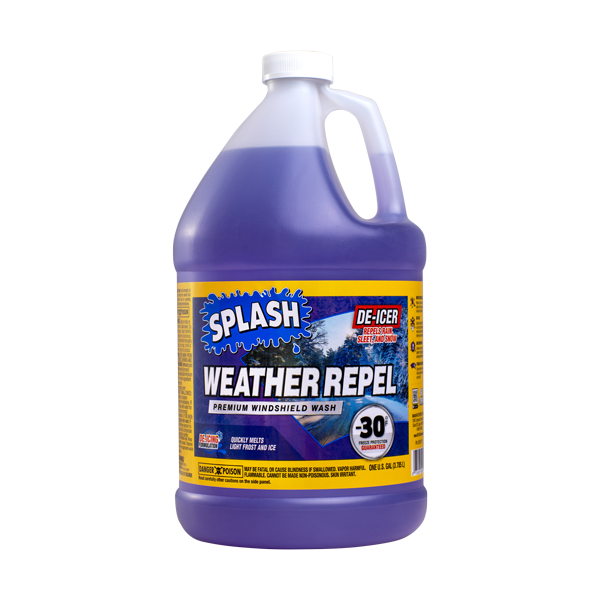 SPLASH Weather Repel Windshield Washer Fluid Bugs, Rain, Sleet, & Snow Repellent