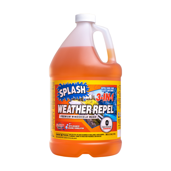 SPLASH Weather Repel Windshield Washer Fluid Bugs, Rain, Sleet