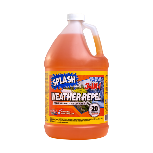 SPLASH Weather Repel Windshield Washer Fluid Bugs, Rain, Sleet